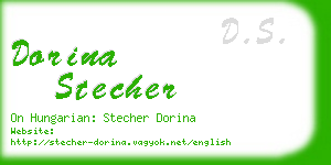 dorina stecher business card